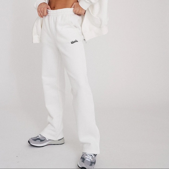 ADANOLA White Straight Leg Sweatpants - Picture 12 of 16